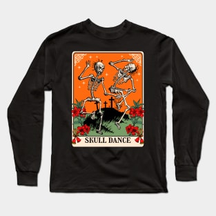 Halloween, halloween skull dance, skeleton, skull, skelly dance, skeleton dance Long Sleeve T-Shirt